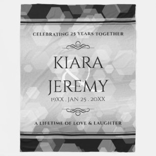 Cobertor De Velo Aniversário de Casamento do 25 Silver