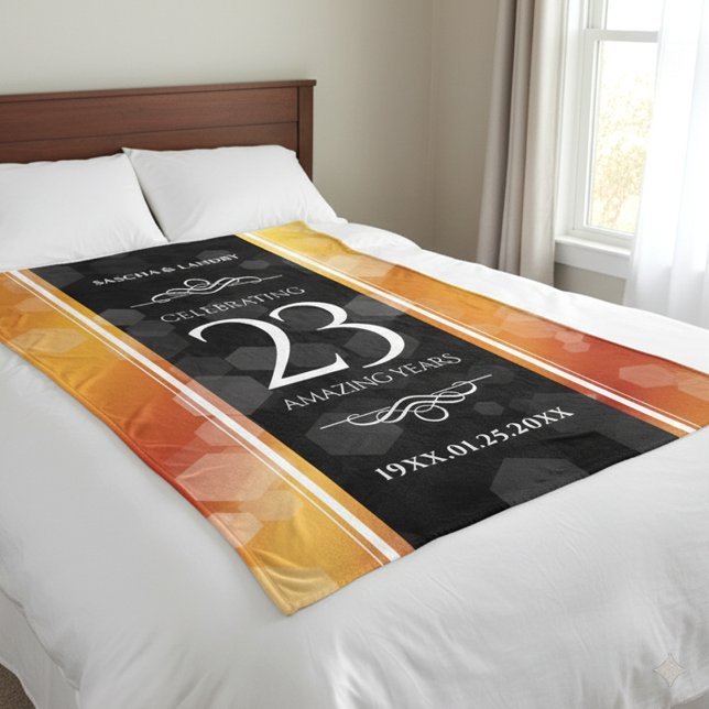 Cobertor De Velo Aniversário de Casamento Imperial Topaz (23rd Imperial Topaz Wedding Anniversary Fleece Blanket Cover Photo)