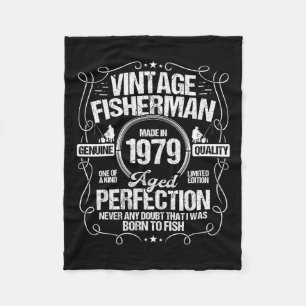 Cobertor De Velo Aniversário De Pesca De 1979 Para O Pescador 1979