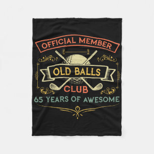 Cobertor De Velo Aniversário Engraçado de 65 anos Velho Clube de 65