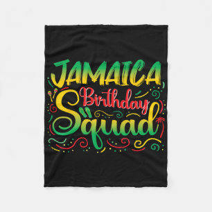 Cobertor De Velo Aniversários Meninas Jamaica Squad Trip 2025 Fotfi