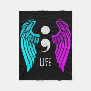 Cobertor De Velo Anjo Semicolon anjo na prevenção do suicídio