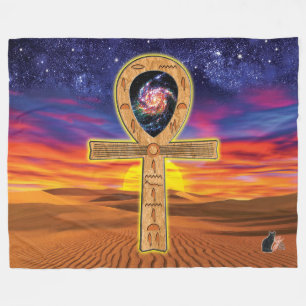 Cobertor De Velo Ankh Fleece Blanket