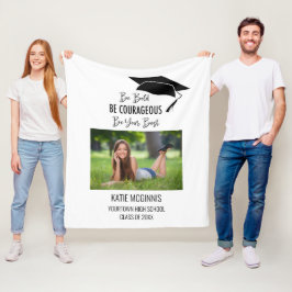 Cobertor De Velo Ano de Foto de Graduação Seja Ousado Corajoso Melh