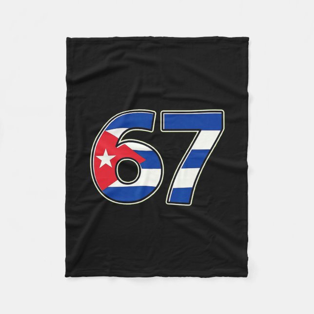 Cobertor De Velo Ano de Nascimento da Bandeira Cuby Número 67 (Frente)