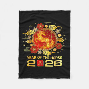 Cobertor De Velo Ano Do Cavalo 2026 Ano Novo Chinês 2026 Família