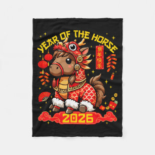Cobertor De Velo Ano do Cavalo 2026 Ano Novo Lunar Ano Novo Chinês 