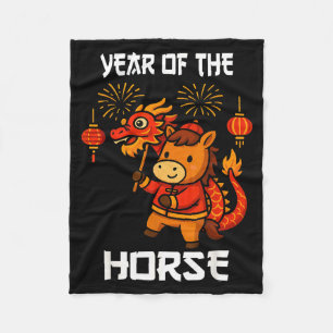 Cobertor De Velo Ano do Cavalo Ano Novo Lunar Chinês Dragão