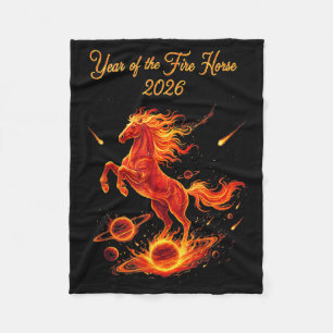 Cobertor De Velo Ano do cavalo de fogo 2026 ano novo chinês lunar