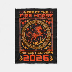 Cobertor De Velo Ano do Cavalo de Fogo Ano Novo Chinês 2026 Decoraç