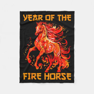 Cobertor De Velo Ano Do Cavalo De Fogo Feliz Ano Novo Lunar Chinês