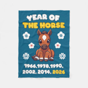 Cobertor De Velo Ano Kawaii do Cavalo Zodíaco Chinês 2026 Animal