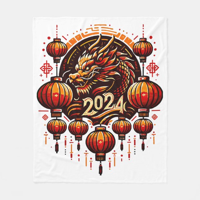 Cobertor De Velo ano novo chinês 2024 (Frente)
