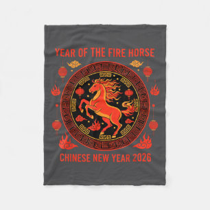 Cobertor De Velo Ano Novo Chinês 2026 Ano do Cavalo de Fogo