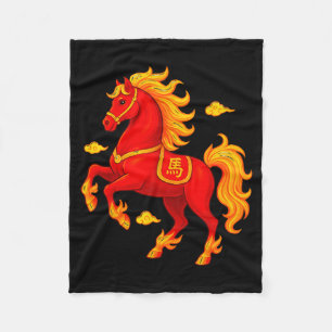 Cobertor De Velo Ano Novo Chinês 2026 Ano do Cavalo de Fogo