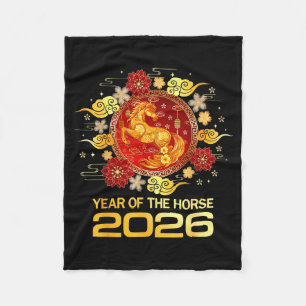 Cobertor De Velo Ano Novo Chinês 2026 Ano do Cavalo Feliz Ano Novo 