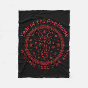 Cobertor De Velo Ano Novo Chinês do Cavalo de Fogo 2026