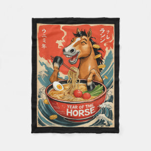 Cobertor De Velo Ano Novo Chinês do Zodíaco do Cavalo 2026 Ramen Me