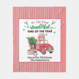 Cobertor De Velo Antiga Árvore Red Truck Para Casa No Vazio De Nata