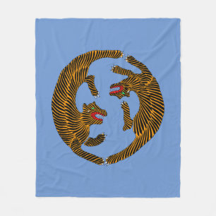 Cobertor De Velo Antigos Tigres Folk Japoneses