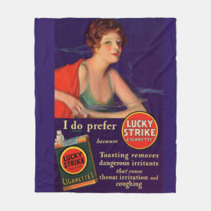 Cobertor De Velo Anúncio de cigarro Lucky Strikes dos anos 1920