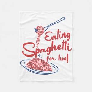 Cobertor De Velo Anúncio de gravidez Mãe italiana Comendo Spaghett