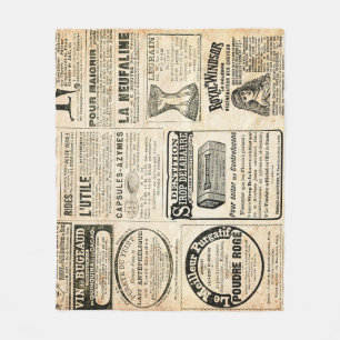 Cobertor De Velo Anúncio de jornal francês em 1897