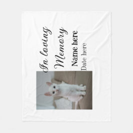 Cobertor De Velo Ao amar a memória memorial keepape adicione nome d