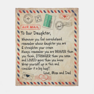 Cobertor De Velo Ao Meu Presente De Filha, Carta De Amor À Nossa F