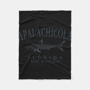 Cobertor De Velo Apalachicola florida tubarão arte de pesca retrô e