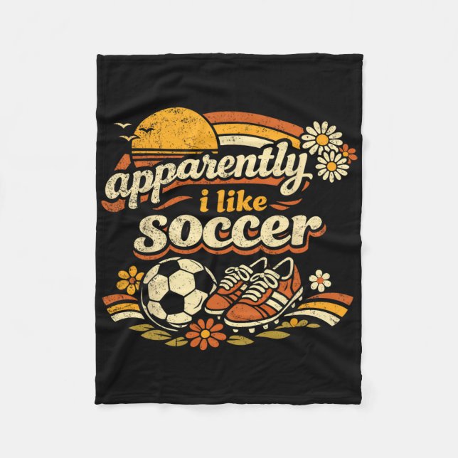 Cobertor De Velo Aparentemente Eu Gosto de Futebol Retro Futebol Fl (Frente)