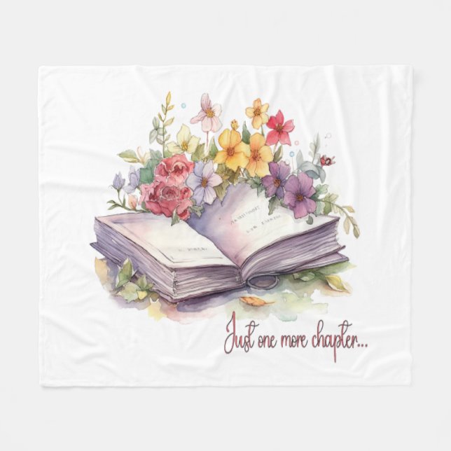 Cobertor De Velo Apenas Mais Um Capítulo - Amante de Livros (Frente (Horizontal))