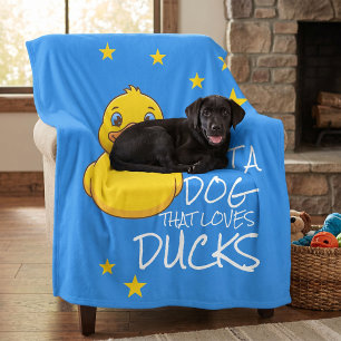 Cobertor De Velo Apenas um cachorro que ama patos amarelos fofos