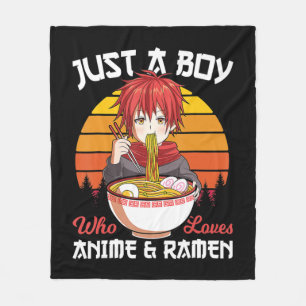 Cobertor De Velo Apenas Um Menino Que Ama Anime E Ramen, Otak Japon