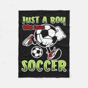 Cobertor De Velo Apenas um menino que ama o futebol Citação para jo