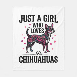 Cobertor De Velo Apenas Uma Garota Que Ama Chihuahuas Desenho Vinta