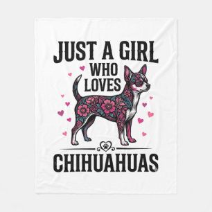 Cobertor De Velo Apenas Uma Garota Que Ama Chihuahuas Desenho Vinta