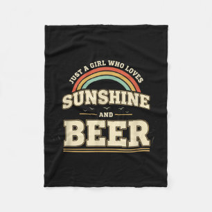 Cobertor De Velo Apenas Uma Garota Que Ama Luz Do Sol e Cerveja Mul