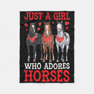 Cobertor De Velo Apenas Uma Menina Que Adora Cavalos Equestres Hors
