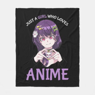 Cobertor De Velo Apenas Uma Menina Que Ama Anime Adolescentes Menin