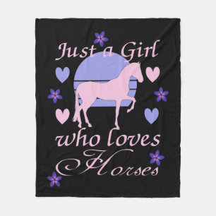 Cobertor De Velo Apenas Uma Menina Que Ama Cavalos