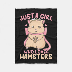 Cobertor De Velo Apenas Uma Menina Que Ama Hamsters