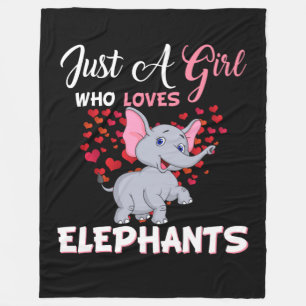 Cobertor De Velo Apenas Uma Menina Que Ama Os Presentes Dos Elefant