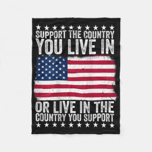 Cobertor De Velo Apoie O País Em Que Você Vive Bandeira Americana D