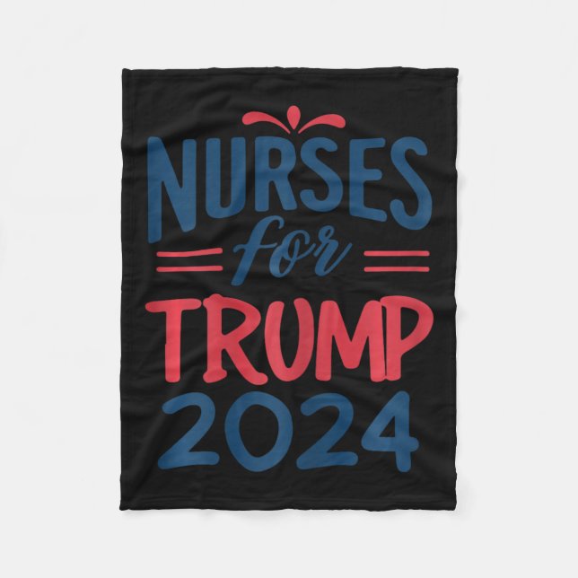 Cobertor De Velo Apoie Trump 2024 Re-eleição Enfermeiras Para Trump (Frente)
