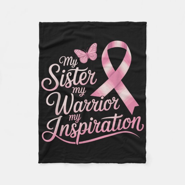 Cobertor De Velo Apoio ao cancer de mama Irmã (Frente)