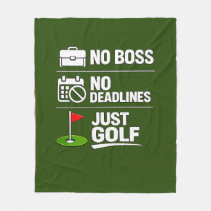 Cobertor De Velo Aposentadoria de golfe com bandeira de golfe no ve