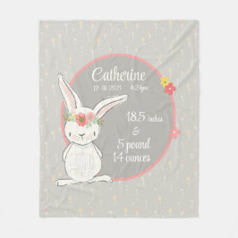 Cobertor De Velo Apostas de Nascimento com Pequeno Coelhinho