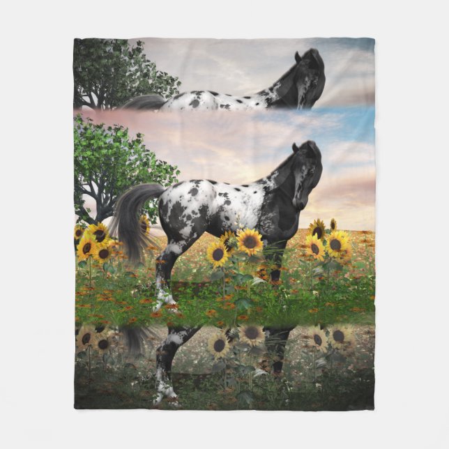 Cobertor De Velo Appaloosa Horse Fleece Blanket (Frente)