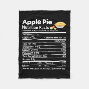 Cobertor De Velo Apple Pie Nutrition Fala Divertido Graças Christm